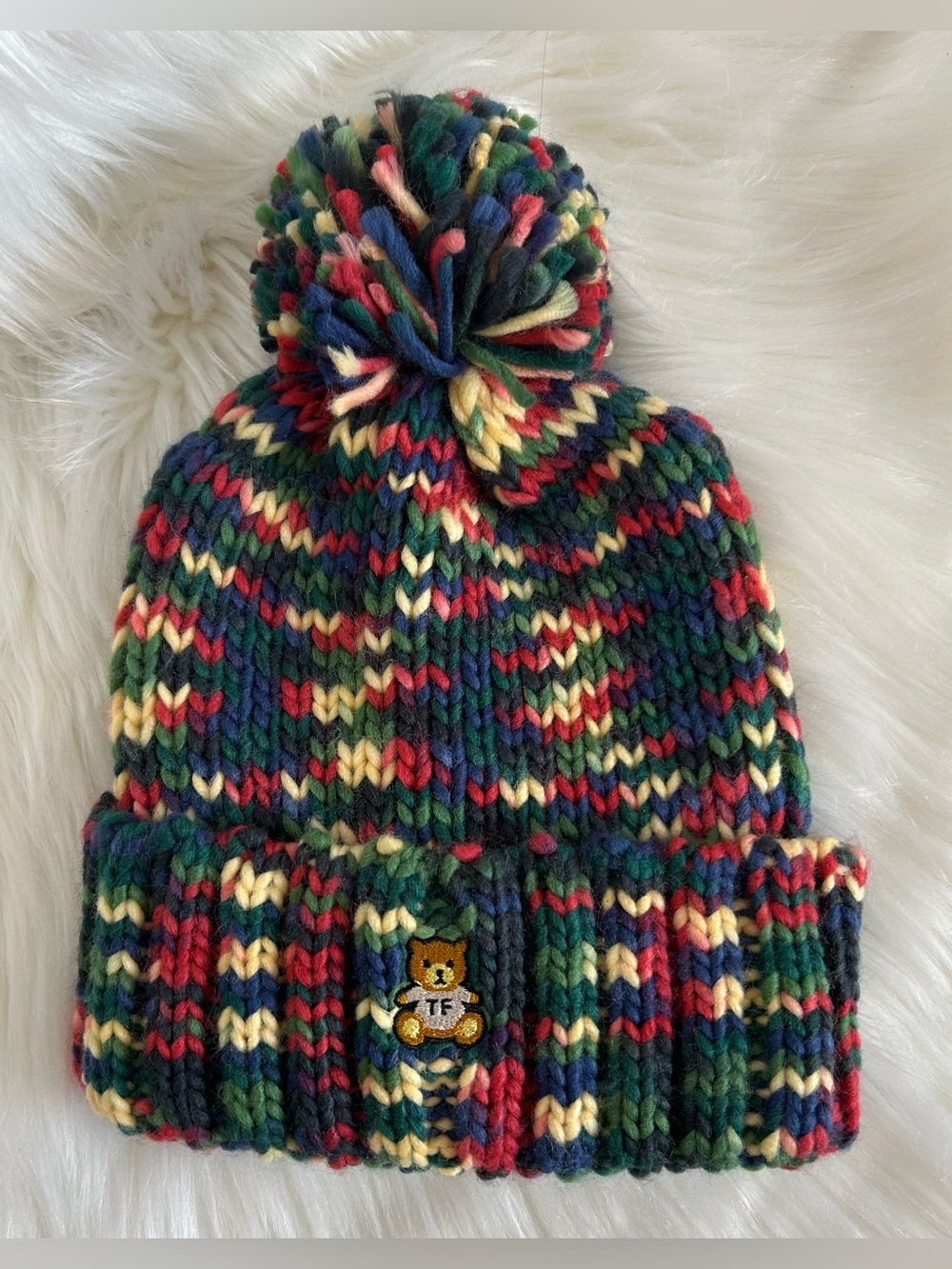 NWOT Teddy Fresh Pom Pom Beanie
